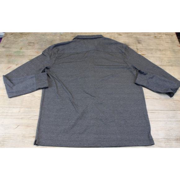 Calvin Klein Jeans Adult Medium Button Down Charcoal Gray Pocket - Picture 5 of 6